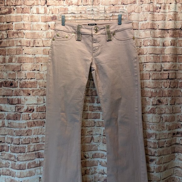 Allen B. By Allen Schwartz Jeans with Rhinestone Beltloops and Pockets Size 29 - Picture 3 of 16